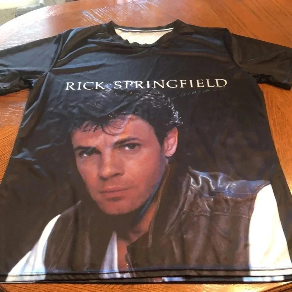 Rick Springfield Retro Tee Shirt Back & Front Design - Picture 2 of 5
